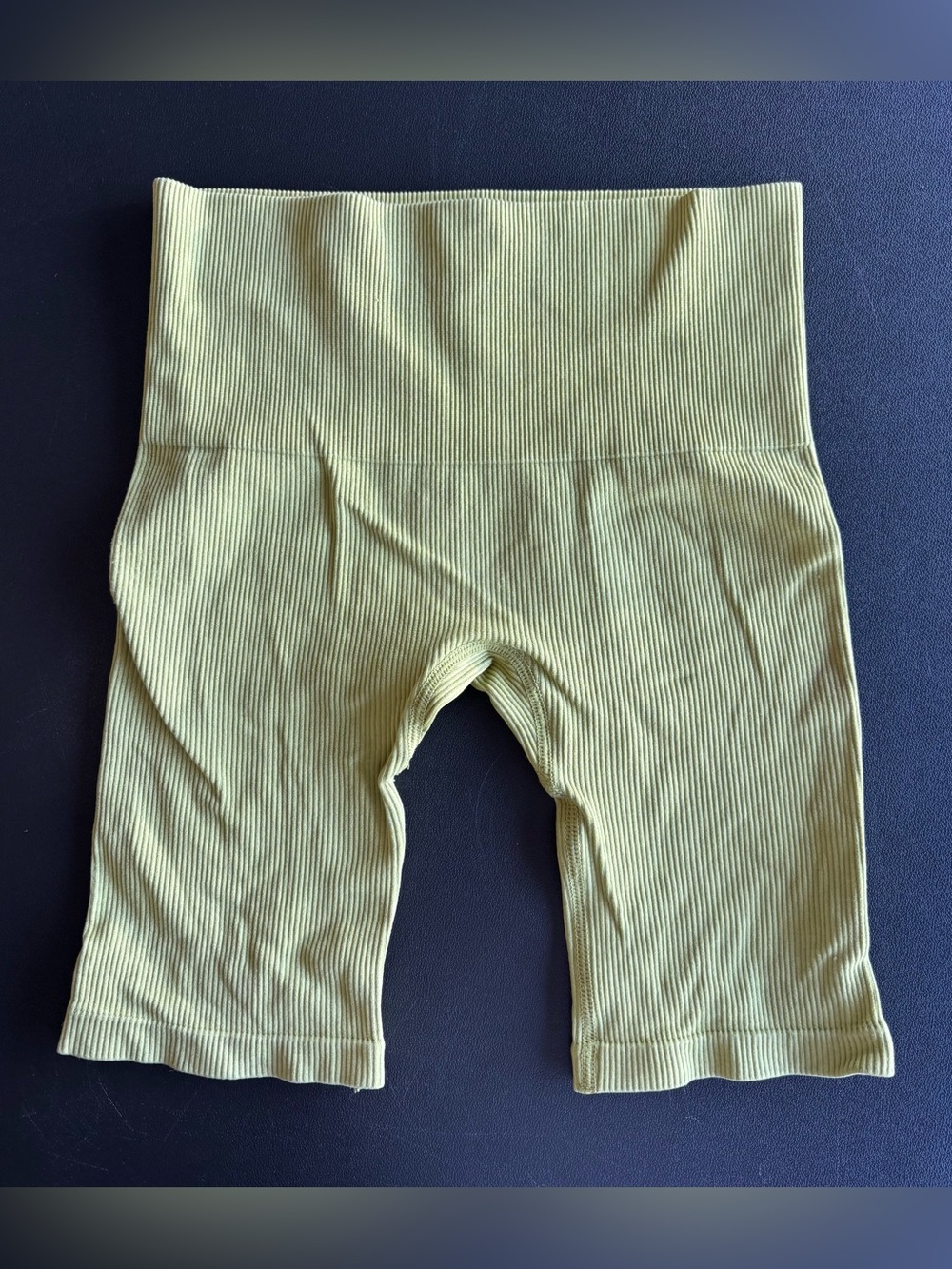wild fable Kids Ribbed High-Waist Bike Shorts in Olive Green